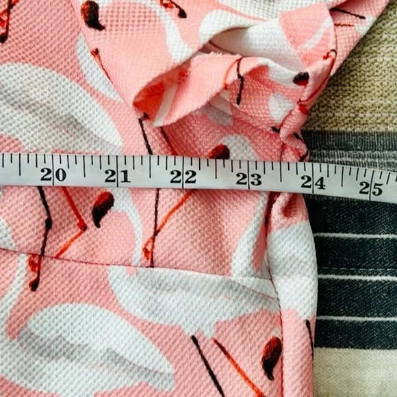 🦩Julian Taylor, FLAMINGOS,Sheath Dress, Print Pink Flamingo, Stretch, Size 18W - Picture 8 of 11